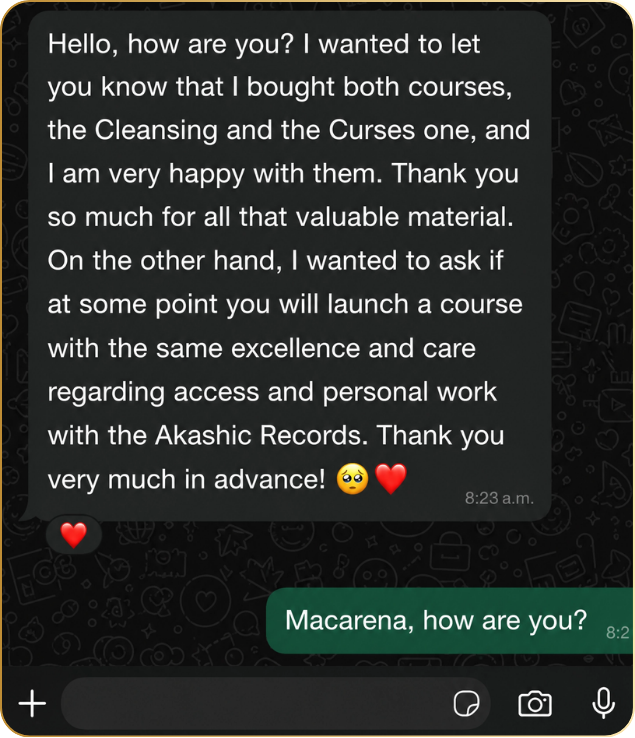Message from a student who is thankful for the course material.