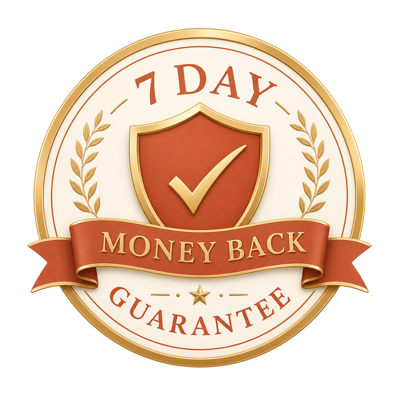 7-day money-back guarantee badge
